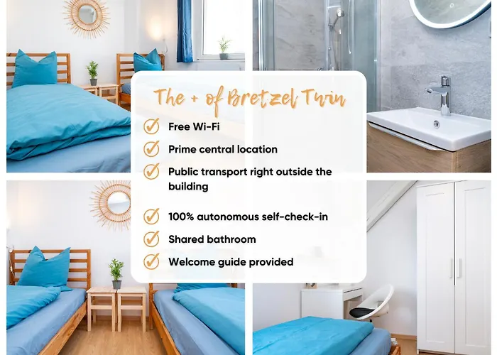 ベッド・アンド・ブレックファスト Bretzel Twin Petite Venise Vieille Center Wi-fi コルマール